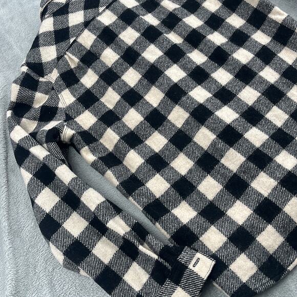 Woolrich S/M Women's Black, Ivory Plaid Shacket Shirt Jacket Wool Blend Button - Picture 15 of 16
